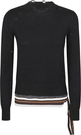 Maison Margiela Maglia GC - Dames - Ronde hals truien - Blauw - M - Truien & Vesten