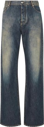 Fendi Lange Jeans - Heren - Jeans - Blauw - Maat: W31 Katoen