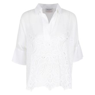 Ermanno Scervino Blouses, female, White, Size: XS Lace Shirt