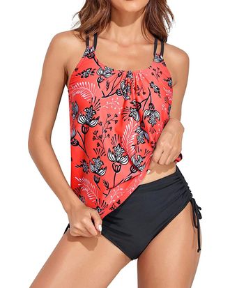 Piece Tankini Swimsuit Cover Up Holipick Plus Size Tankini