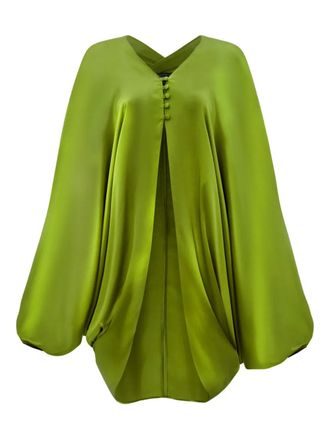 Taller Marmo Azores blouse met ballonmouwen en knopen - Groen