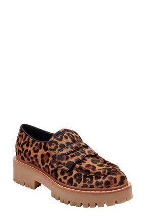 Marc Fisher Norton Lug Sole Penny Loafer in Leopard at Nordstrom Rack, Size 9.5