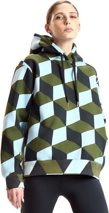 Cynthia Rowley Printed Hoodies in Geo Green/blue Combo at Nordstrom, Size X-Small