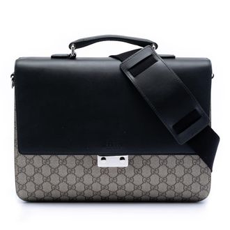 Gucci Pre-owned Gucci GG Supreme Briefcase Unisex 406397 493492
