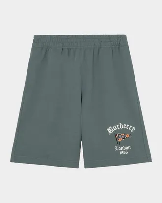 Burberry Men & apos;s Check Flag Cotton Shorts