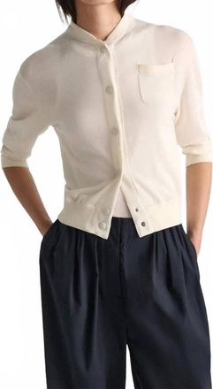 Dorothee Schumacher Refined Essential Cardigan In Orchid White