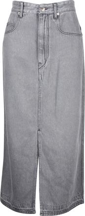 Isabel Marant Isabel Marant Etoile denim midi rok in grijs katoen