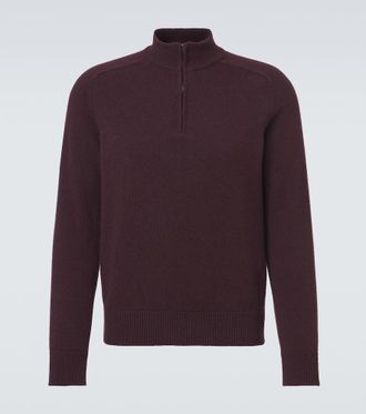 Agnona Jersey de cachemir con media cremallera