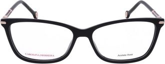 Carolina Herrera Ladies Black Rectangular Eyeglass Frames HER 0271-1