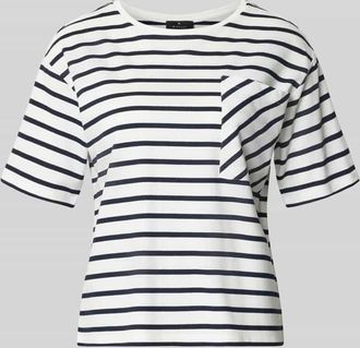 Monari T-Shirt mit Brusttasche und Rundhalsausschnitt in Marine, Gr&ouml;&szlig;e 34