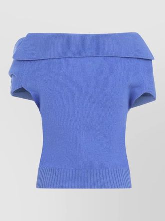 Alexander McQueen wrap knit jumper boat neck trompe loeil