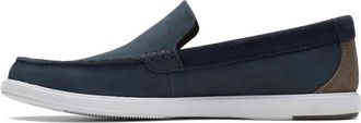 Clarks Marine Nubuck Mocassin Zomerschoen - Heren - Loafers - Blauw - 42 1/2 EU - Schoenen