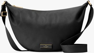 Kate Spade New York Womens Carter Ksnyl Medium Sling Bag - Black Nylon - One Size