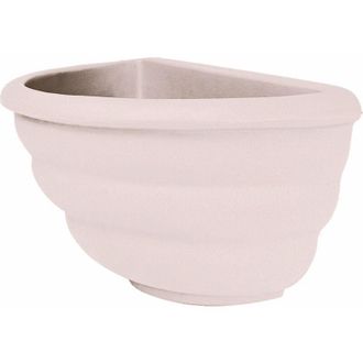 Monacis Jarr&oacute;n De Pared Decorativo Cl&aacute;sico Tradicional De 50x27 Cm Y 25 Cm De Alto, Fabricado En Pol&iacute;mero Blanco Resistente Para Plantas De Jard&iacute;n Y Terraza