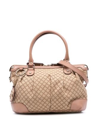 Gucci 2016-2025 Diamante Canvas Sukey satchel - Brown