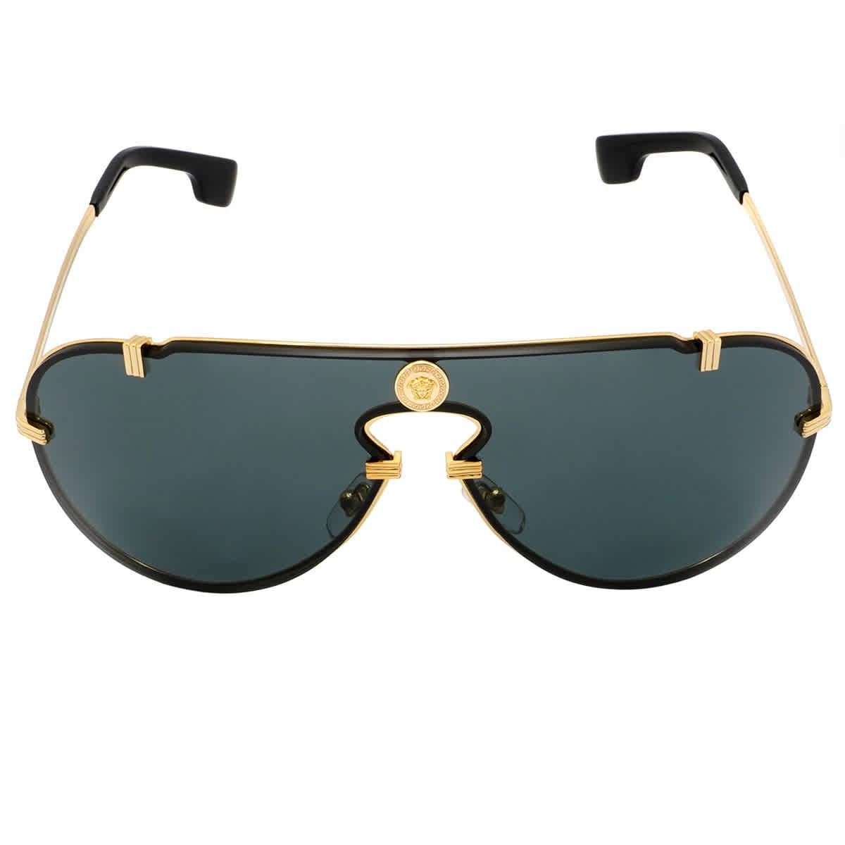 VERSACE 長方形フレムサンクラス ROCKICONSVE4425U 544087 Versace Black Rock Icons Sunglasses Versace