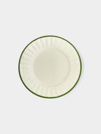 Este Ceramiche Porcellane Wicker Hand-Painted Ceramic Salad / Dessert Plates - 8.5in/22cm (Set of 4)