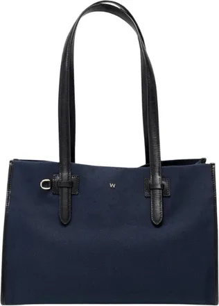 Max Mara Tassen, Dames, Blauw, ONE Size, Katoen, Wkacandore Schoudertas
