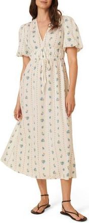 Nobody's Child Scottie Puff Sleeve Midi Dress in White at Nordstrom Rack, Size 14