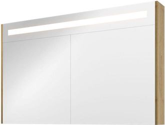 Proline Spiegelkast Premium met geintegreerde LED verlichting, 2 deuren 120x14x74cm Ideal oak