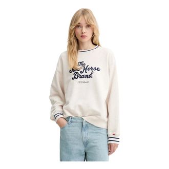 Levi's Dames, Sweatshirts & Hoodies, Beige, Maat: M Katoen