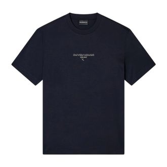 Emporio Armani T-Shirts, male, Blue, Size: L t-shirt poliestere