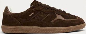Alohas Womens Rife Sneakers In Chocolate Brown Leather
