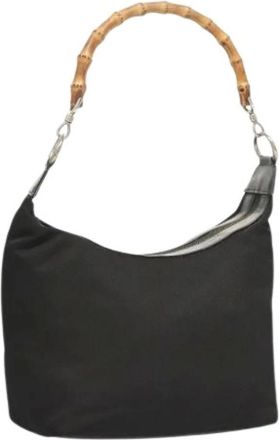 Gucci Pre-owned Shoulder Bags, female, Black, Size: ONE SIZE Pre-owned Vintage Nylon Hand Bag