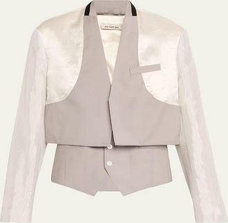 Peter Do Mun Patchwork Blazer Jacket