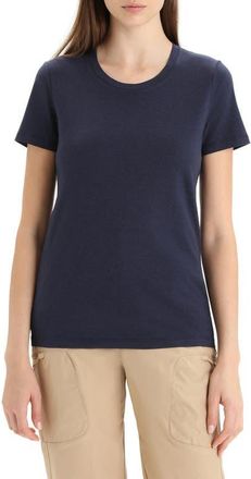 Icebreaker Central Merino Blend T-Shirt in Midnight Navy at Nordstrom, Size X-Small
