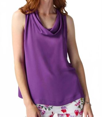 Joseph Ribkoff Cowl Neck Closure Pullover Top In Magesty