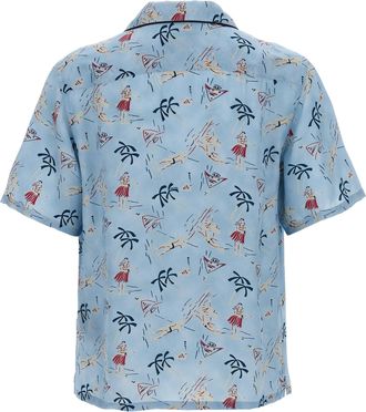 Prada Mens Blue Viscose Blouse