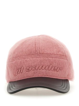 Jil Sander Pink Logo Baseball Hat