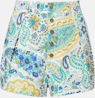 Etro Shorts in cotone con stampa paisley