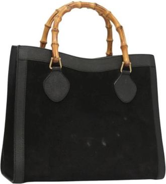 Gucci Pre-owned Suede handbags - Dames - Vintage Handtas - Zwart - ONE Size - Leer - Vintage