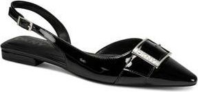 DKNY Clemma Pointed Toe dOrsay Flat in Black/black at Nordstrom Rack, Size 9.5
