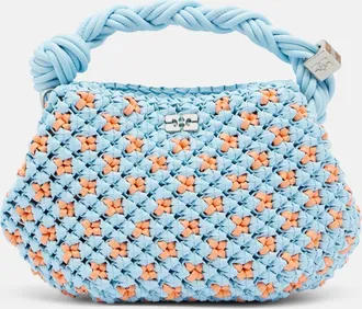 Ganni Bou Mini woven top-handle bag