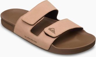 Quiksilver Mens Quiksilver Mens Rivi Leather Slides - Cream/Brown - Size: 11
