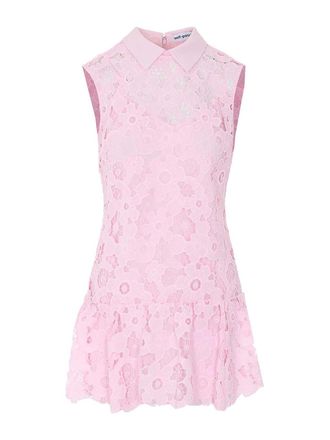 Self Portrait Lace Collared Mini Dress