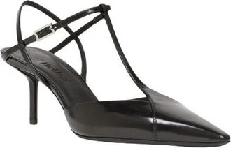 Max Mara Met Hak - Dames - Pumps - Zwart - 36 EU - Leer - Schoenen