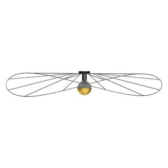 Sollux Lighting Minimalistic Ceiling Lamp 22.5x140x140cm 1xLight in Black | Size: 22.5x140x140 cm