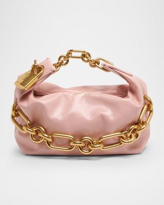 Balmain Sync Mini Chain Leather Top-Handle Bag