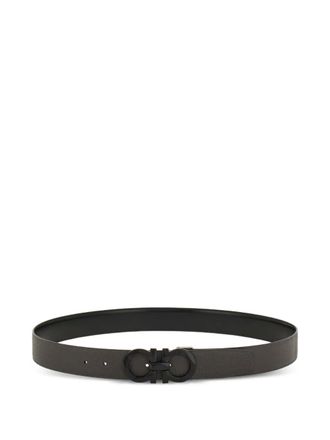 Ferragamo reversible gancini belt - men - CALFSKIN/Calf Leather - 110 - Grey