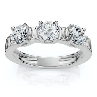 Pompeii3 3/4Ct Jade Diamond Wedding Stackable Ring 14k Gold or Platinum Lab Grown