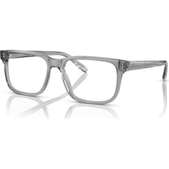 Emporio Armani 55mm Rectangle optical glasses in Grey at Nordstrom