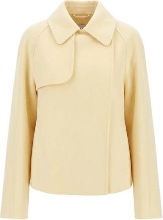 Fabiana Filippi Trenchcoat-effect Jas - Dames - Zomerjassen - Geel - S - Wol - Jassen