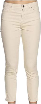 A|X Armani Exchange Beige Tapered Leg Jeans - Dames - Slim Fit Jeans - Beige - W28 - Katoen - Jeans