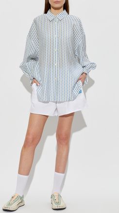 American Vintage Shorts With Logo, Womens, White