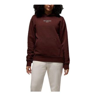 Nike Jordan Air Jordan Wordmark Fleece Pullover Hoodie Burgundy HJ3450-227