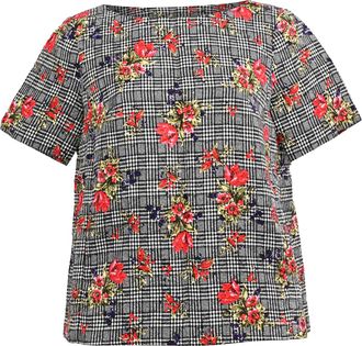 Oscar De La Renta Oscar De La Renta Printed Blouse in Multicolor Cotton